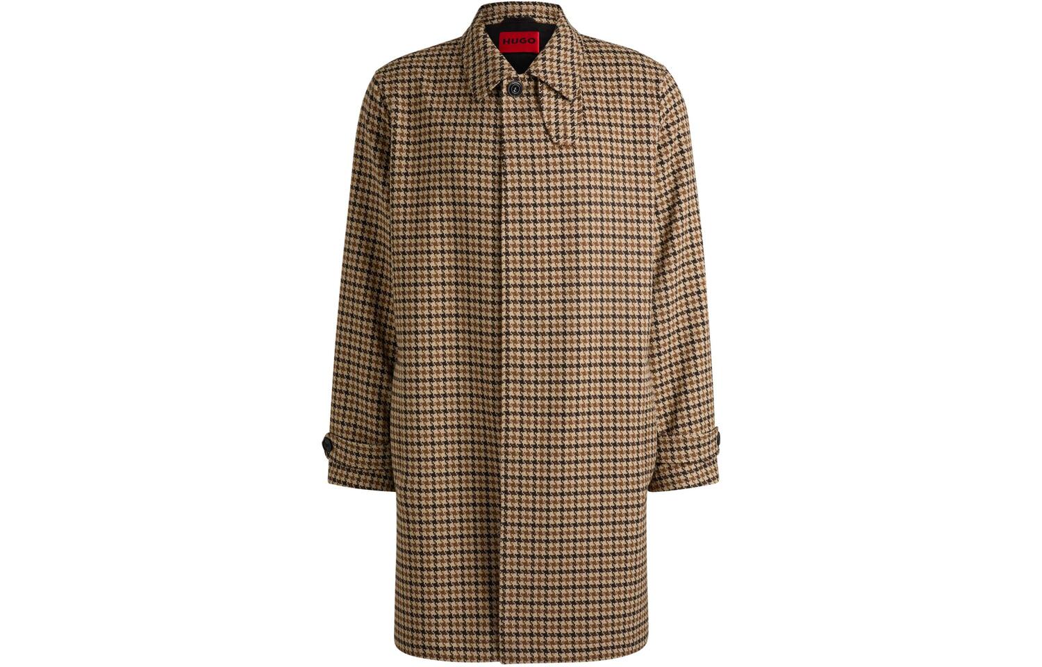 

HUGO BOSS Коричневое пальто мужское, Brown