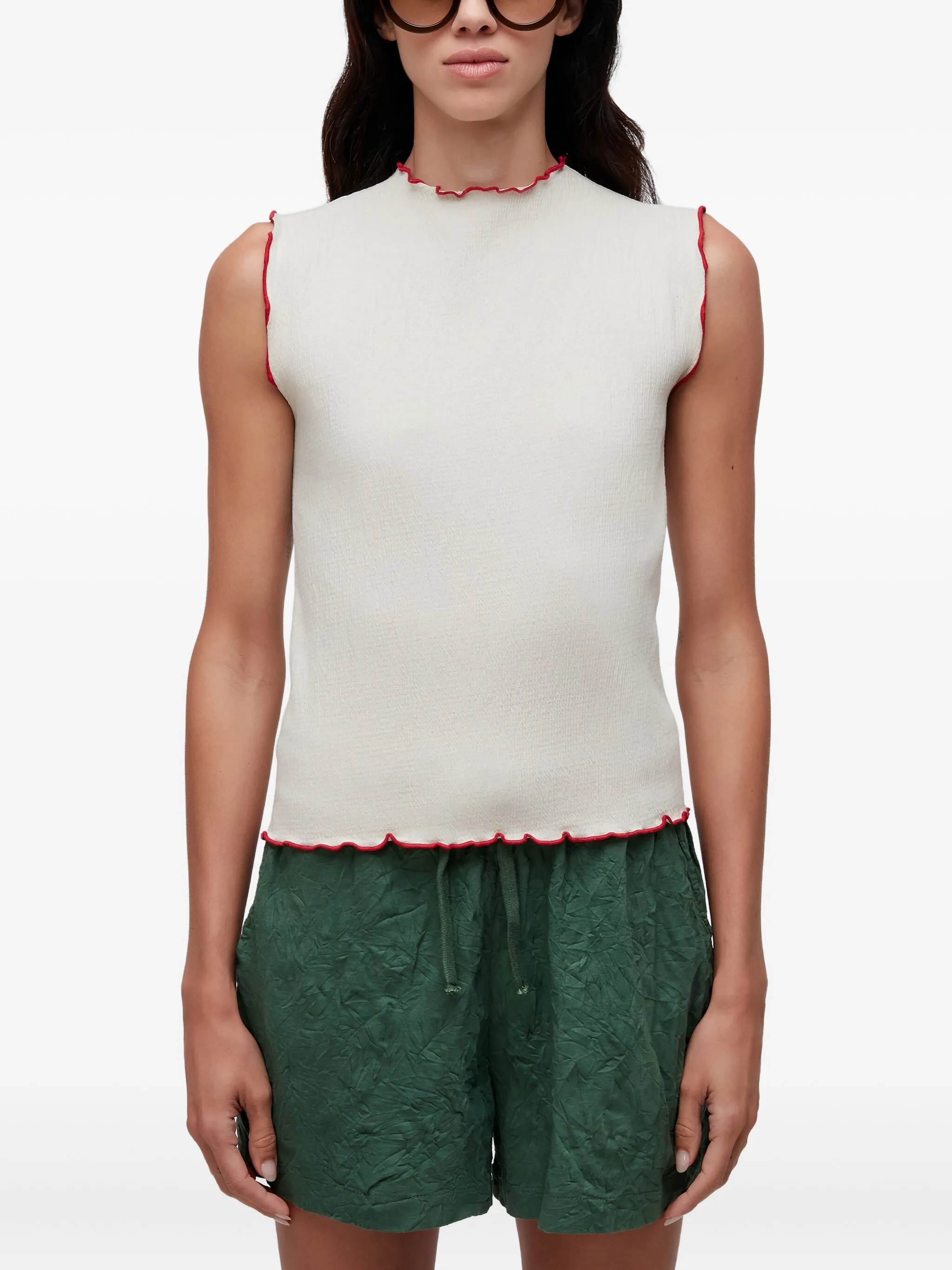 

Топ с оборками Osklen, белый