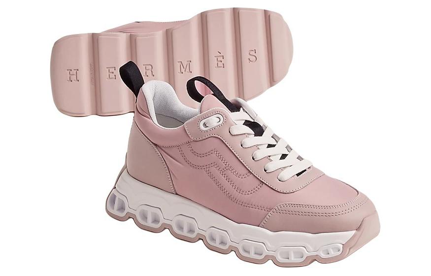 Импульсные низкие повседневные туфли женские розовые HERMES — фото 4