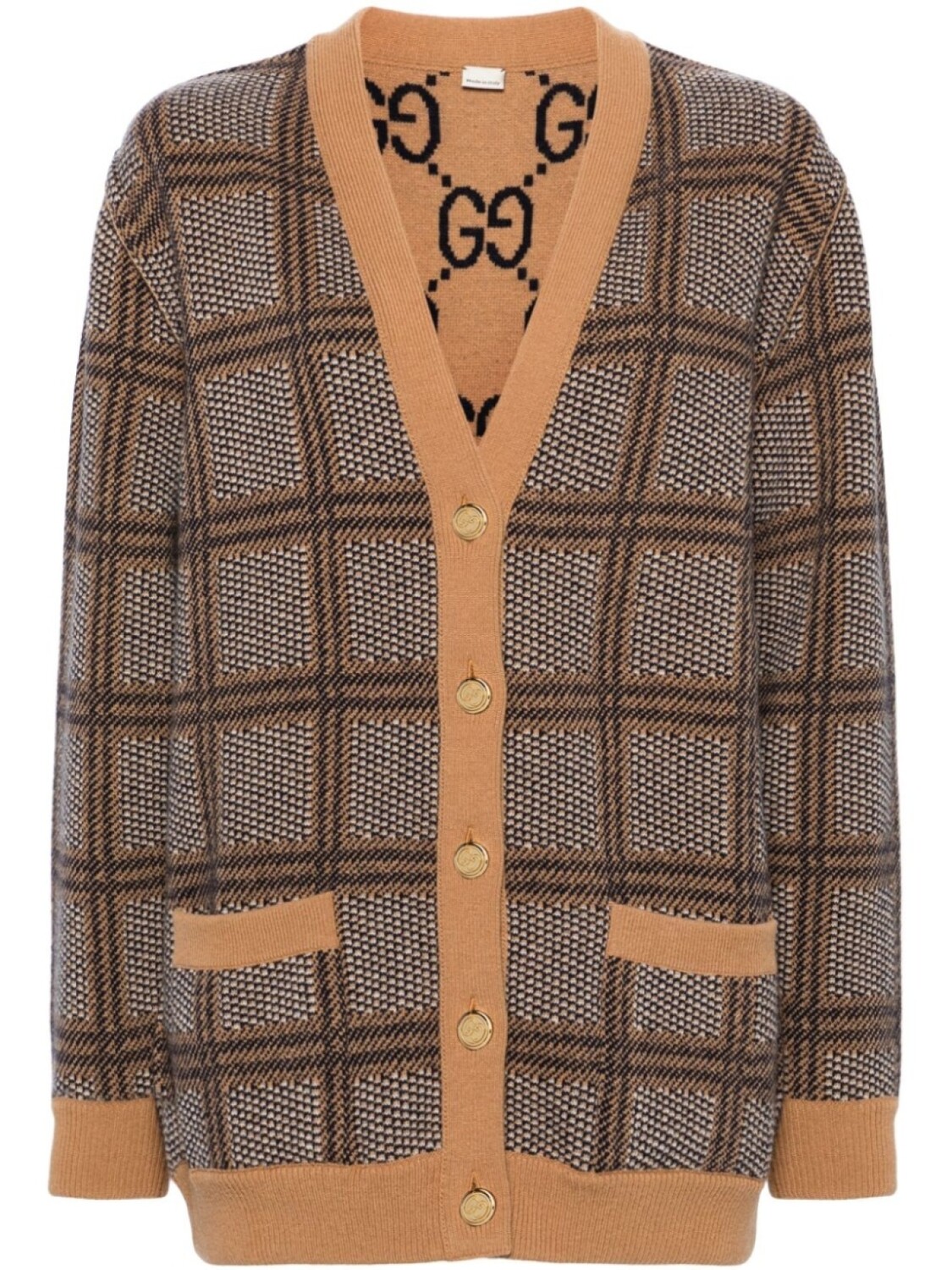 

Gucci двусторонний кардиган из шерсти, нейтральный цвет