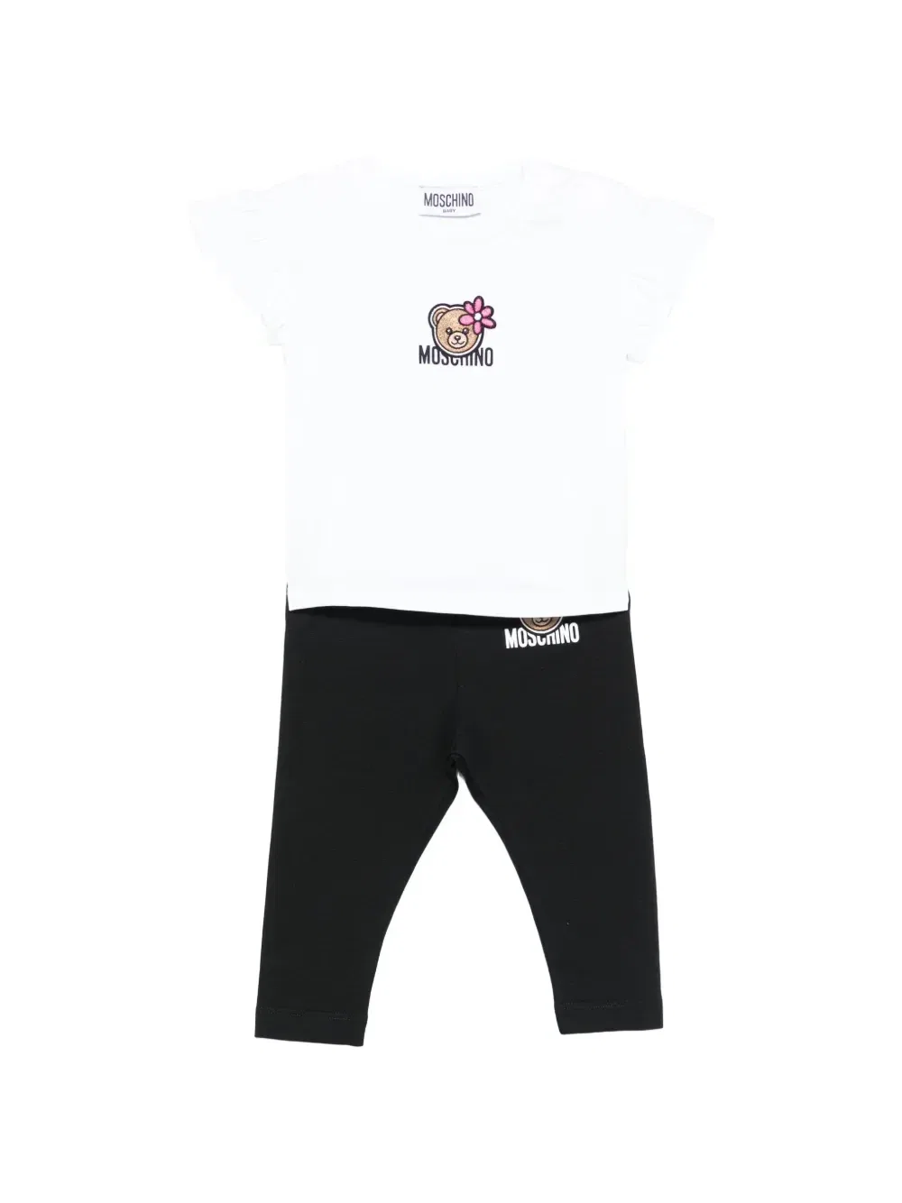 Спортивный костюм с оборками Moschino Kids, черный