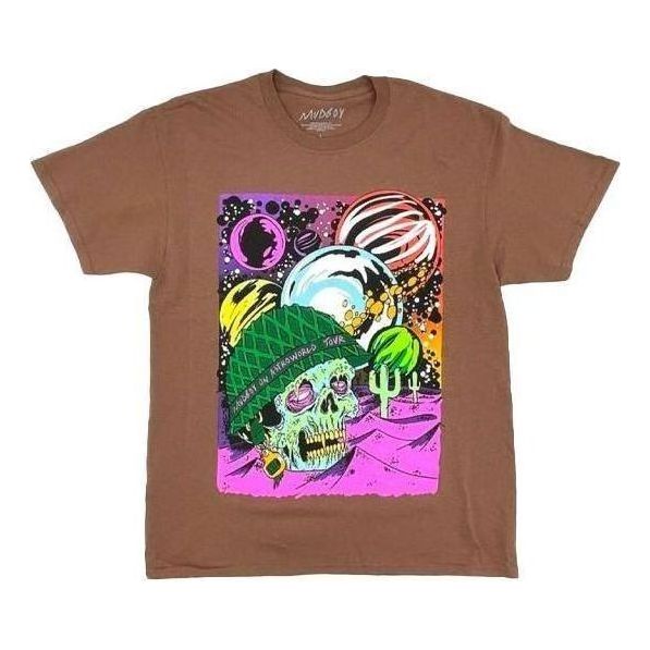 

Футболка cactus jack x sheck wes udboy on astroworld tour t-shirt 'brown' Travis Scott, коричневый