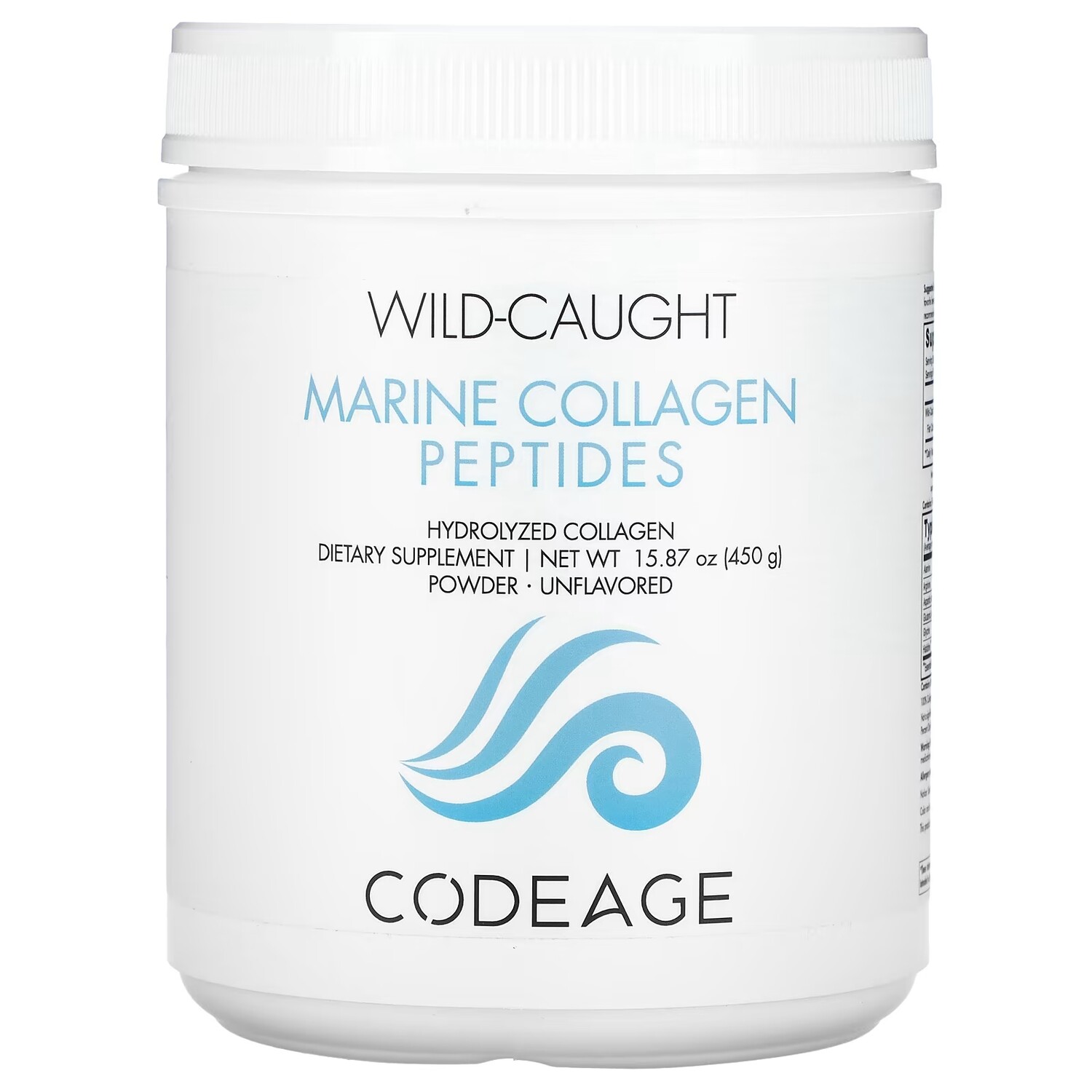 

Codeage Wild-Caught Marine Collagen Peptides Порошок гидролизованного коллагена без вкуса, 450 г