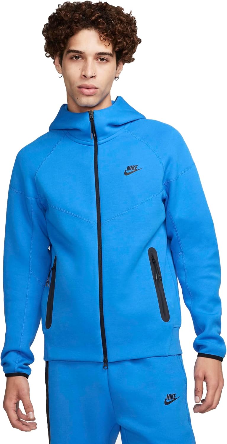 

Мужская толстовка с капюшоном и молнией Nike Sportswear Tech Fleece Windrunner, Blue