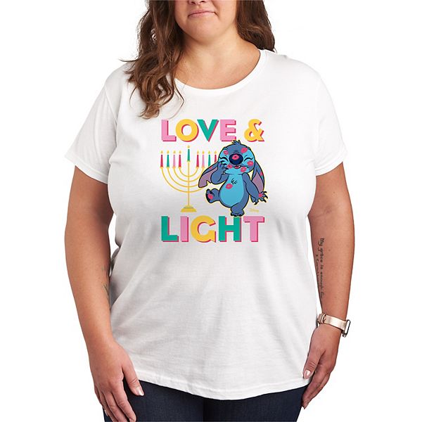 

Футболка с принтом Lilo & Stitch Love & Light Plus Size Disney, White, Белый, Футболка с принтом Lilo & Stitch Love & Light Plus Size Disney, White