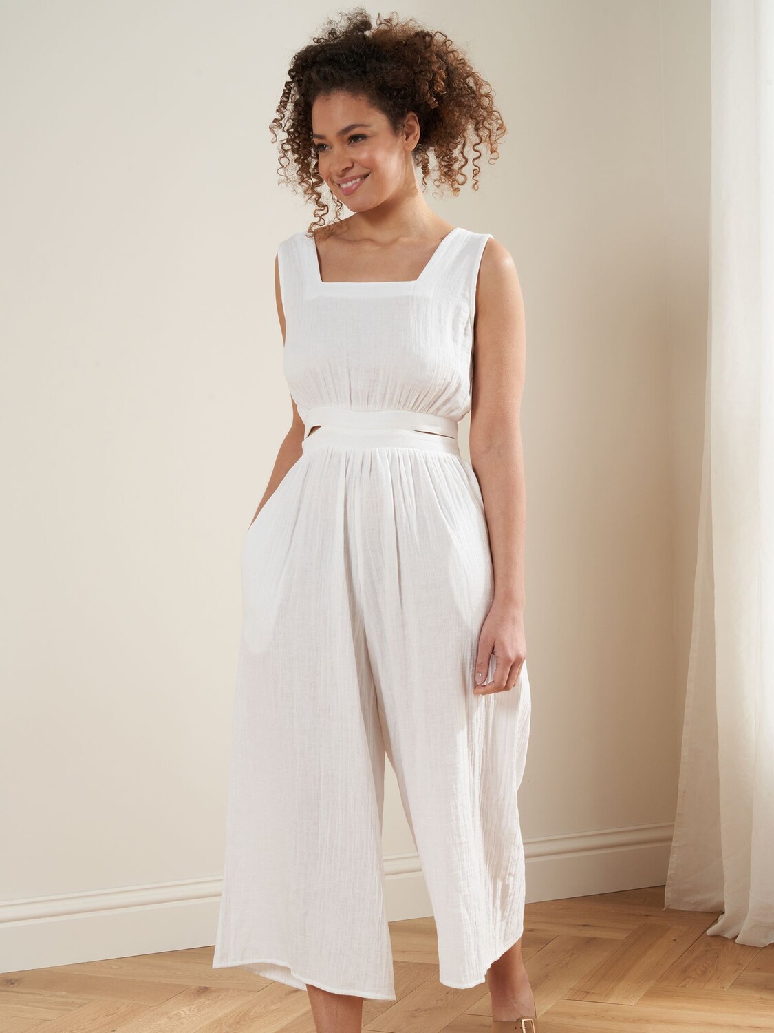 

Комбинезон из марлевой ткани Truly Cotton, экрю