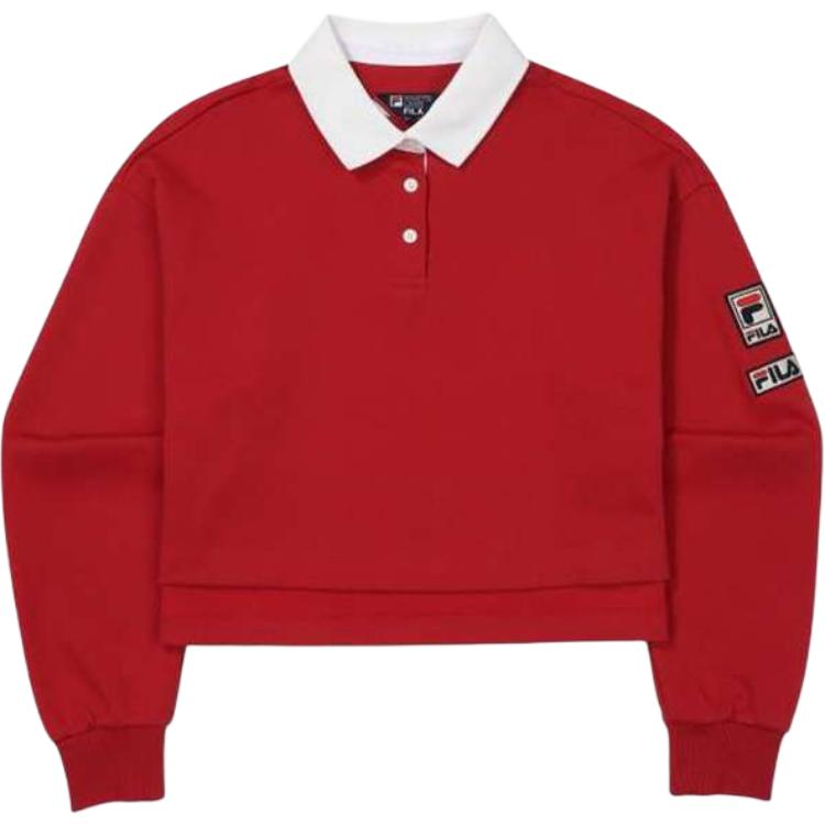

Футболка поло женская красная FILA
