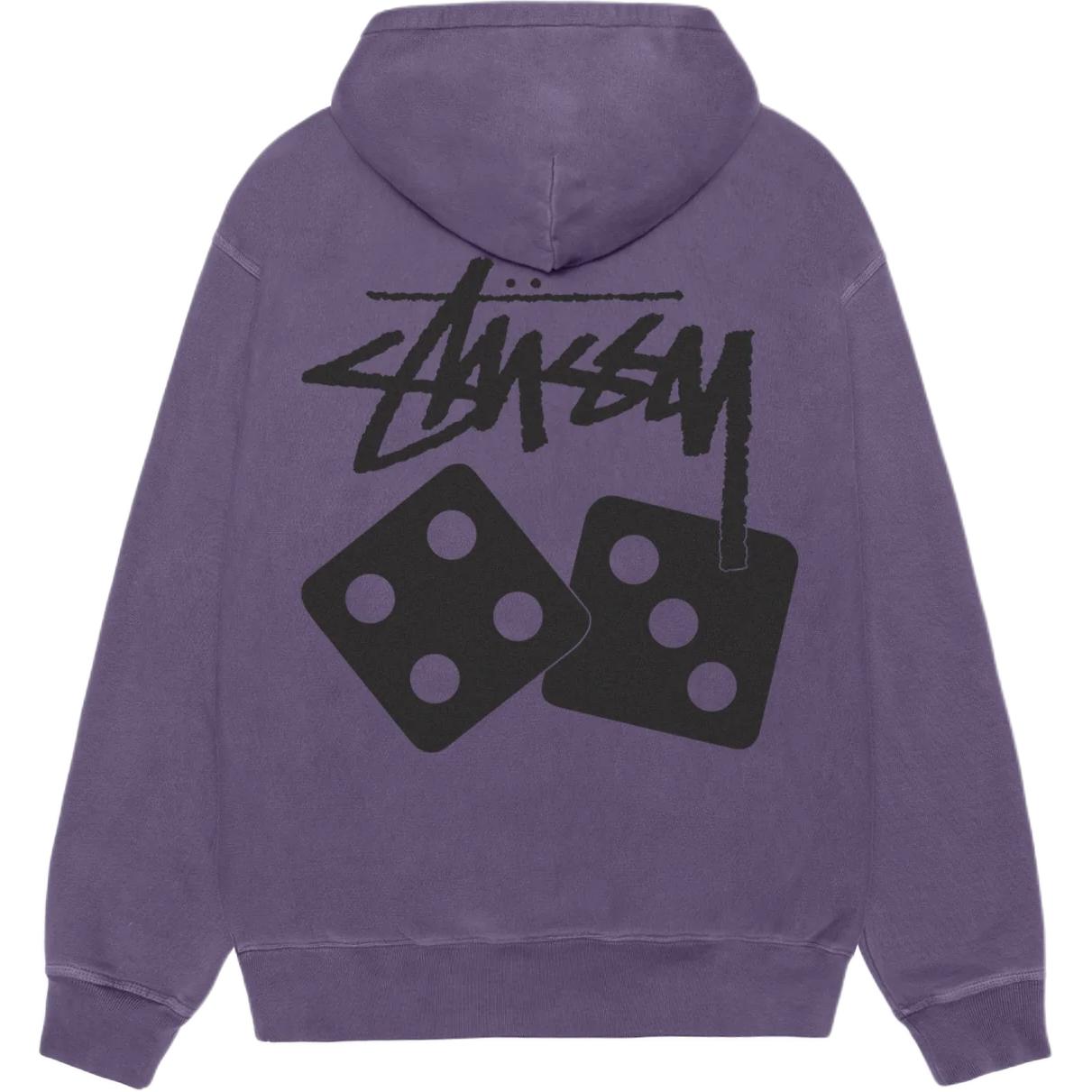Худи Dice с пигментной окраской Stussy, фиолетовый — фото 3