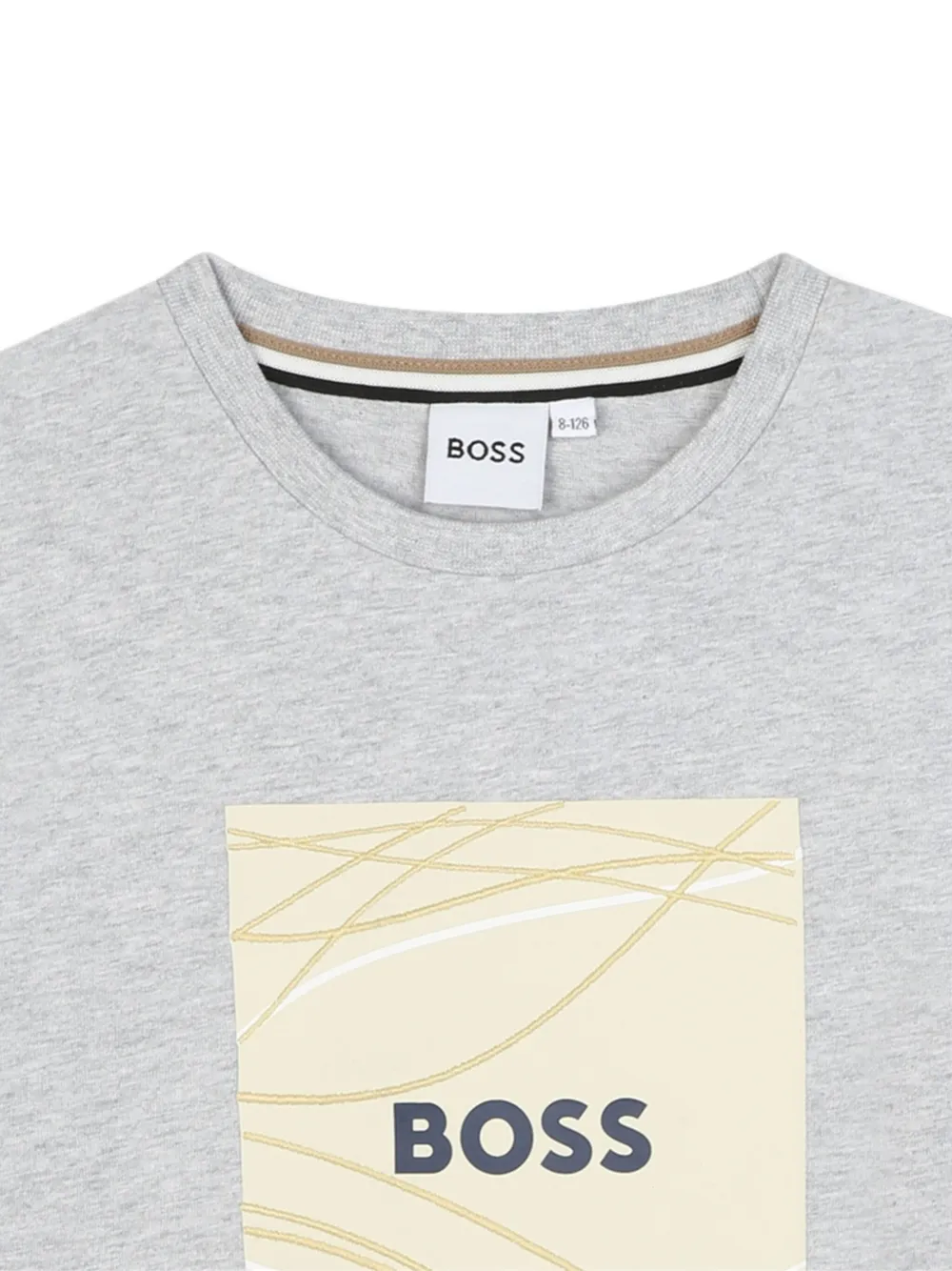 Футболка с графичным принтом BOSS Kidswear, серый — фото 3