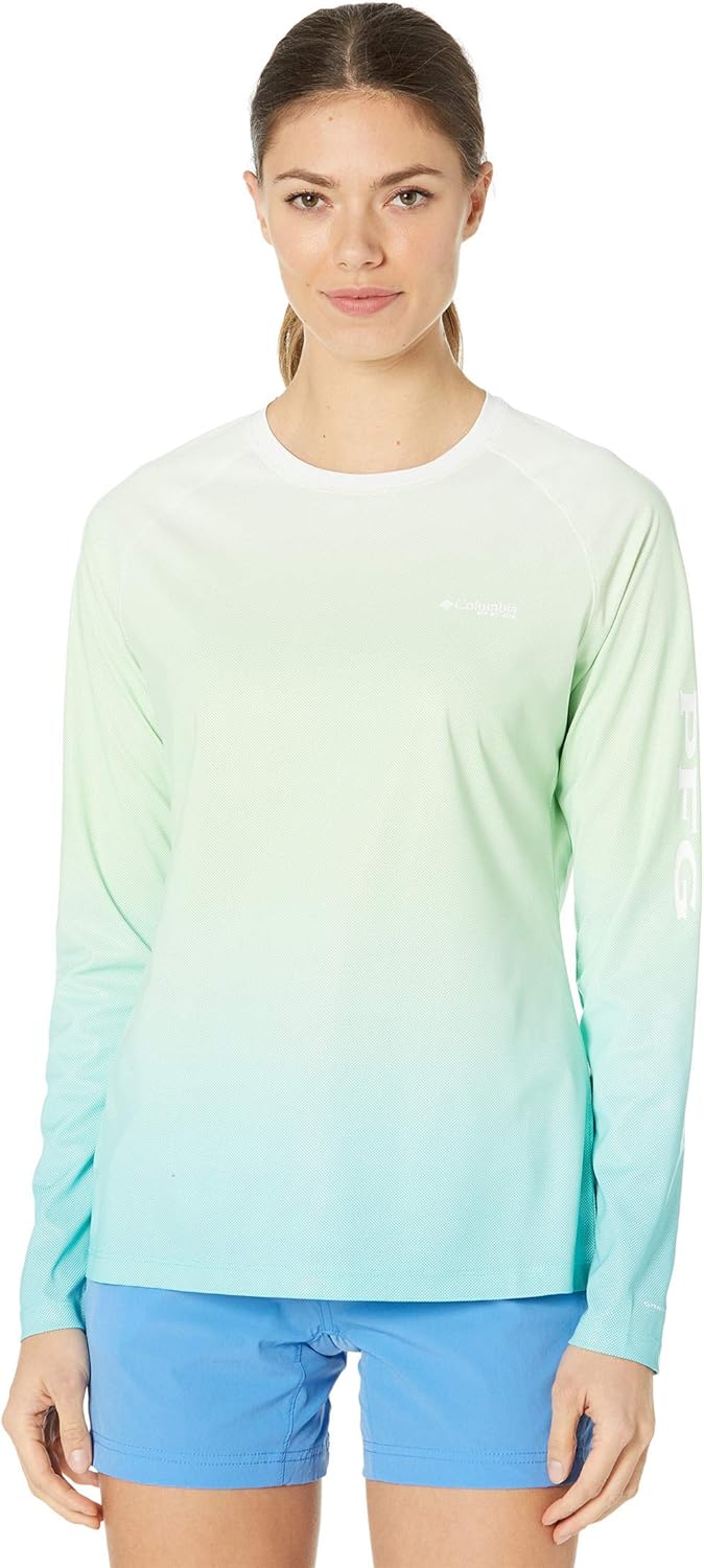 

Футболка Columbia Womens Tidal Deflector Long Sleeve, Lime Green, Зеленый, Футболка Columbia Womens Tidal Deflector Long Sleeve, Lime Green