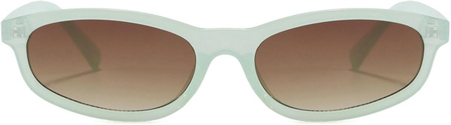 

Модные маленькие солнцезащитные очки «кошачий глаз» для женщин, ретро, ​​желто-синие оттенки, защита от ультрафиолета UV400, трендовые солнцезащитные очки для мужчин mincl, Green Brown