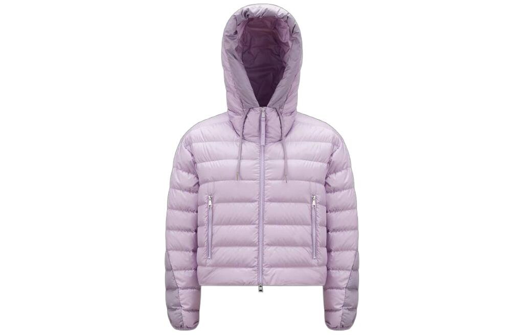 

Укороченное пальто женское сиреневое Moncler