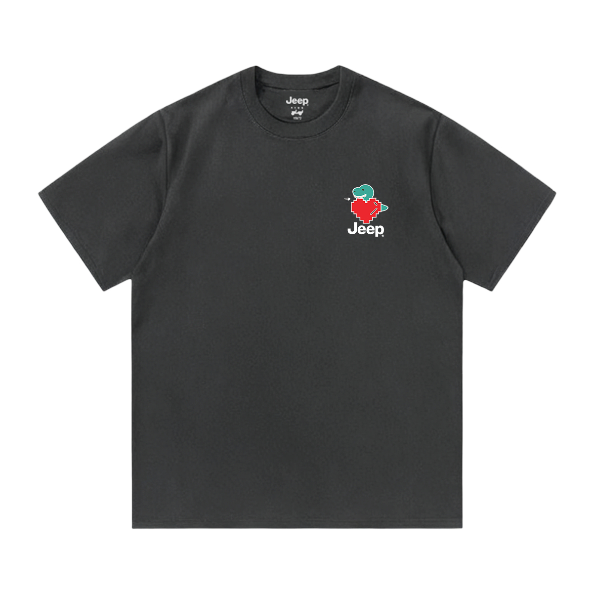 

Футболка для школьников с круглым вырезом Moderate Jeep, темно-серый