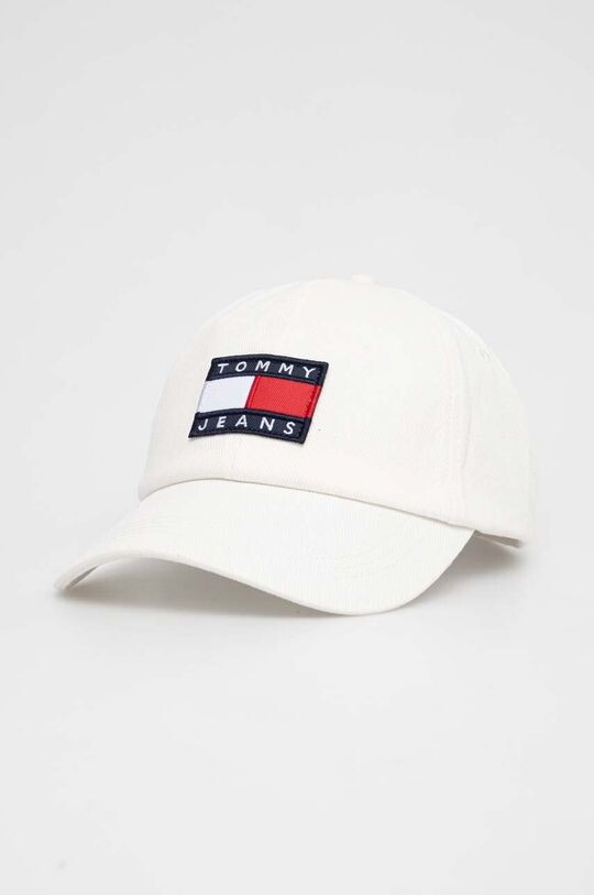 

Хлопковая бейсболка Tommy Jeans, белый