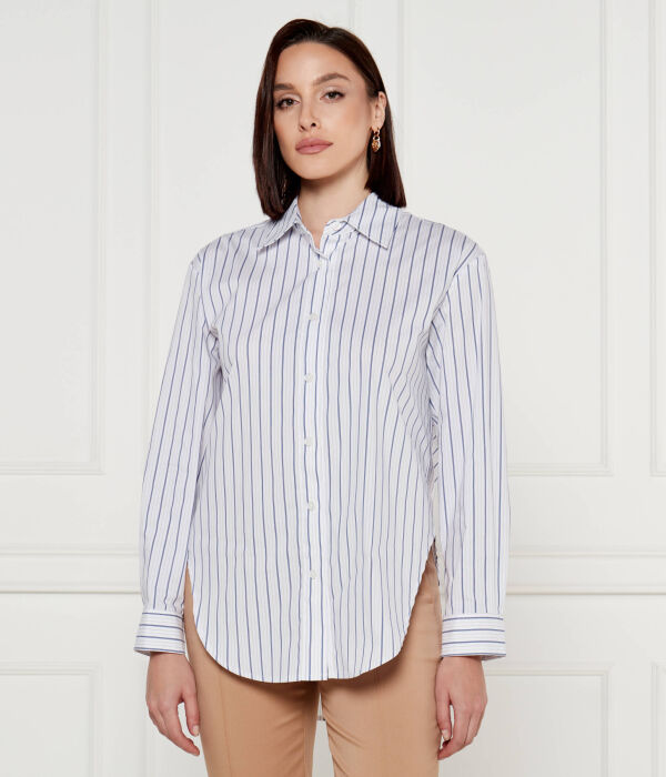 

Рубашка женская Dkny свободного кроя в полоску, белый