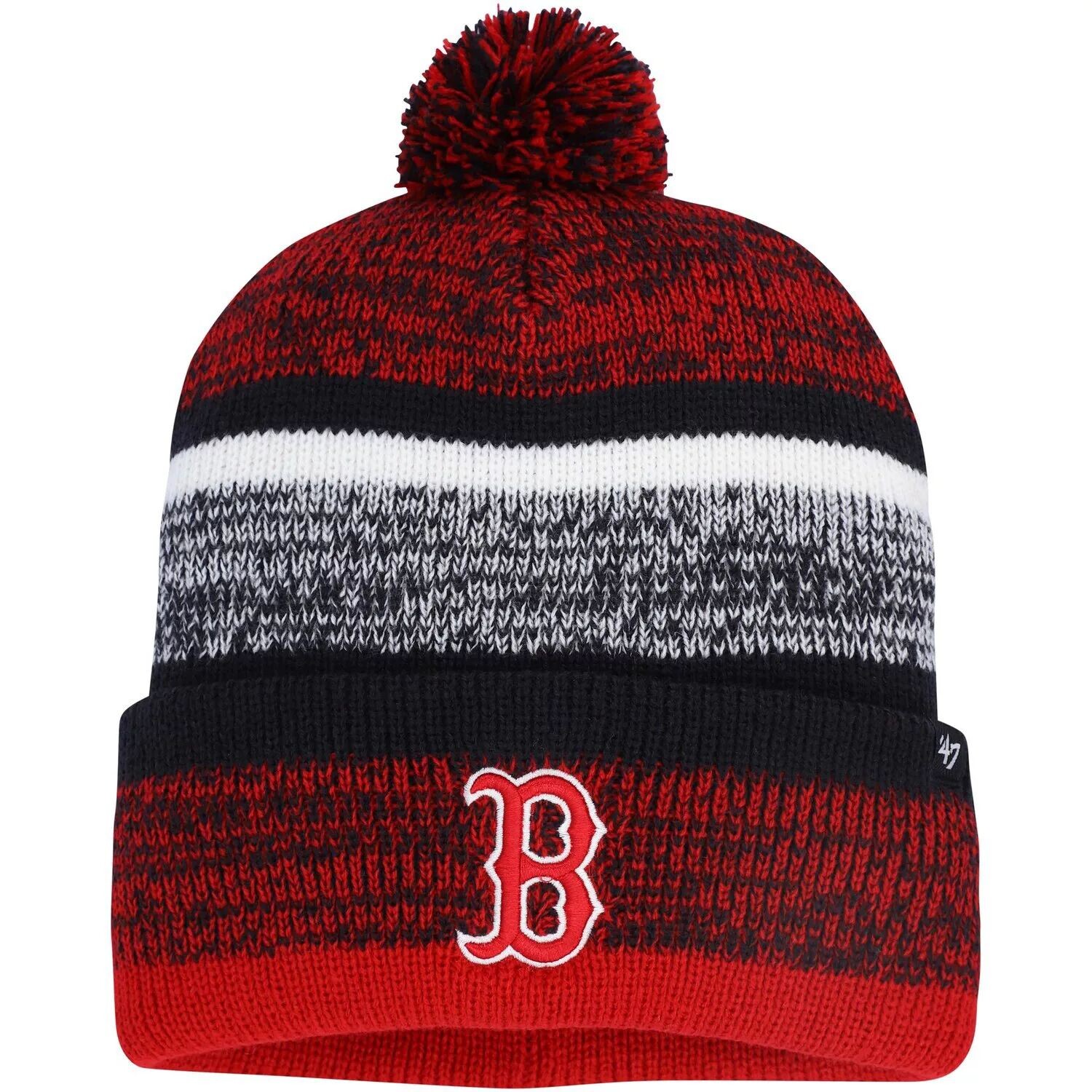 

Мужская темно-синяя вязаная шапка Boston Red Sox Northward '47 с манжетами и помпоном