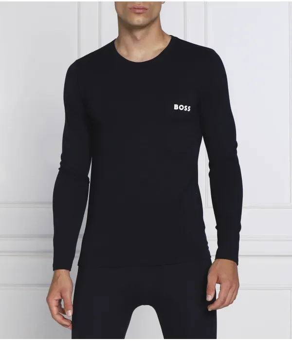 Лонгслив rn бесконечность slim fit Boss, темно-синий