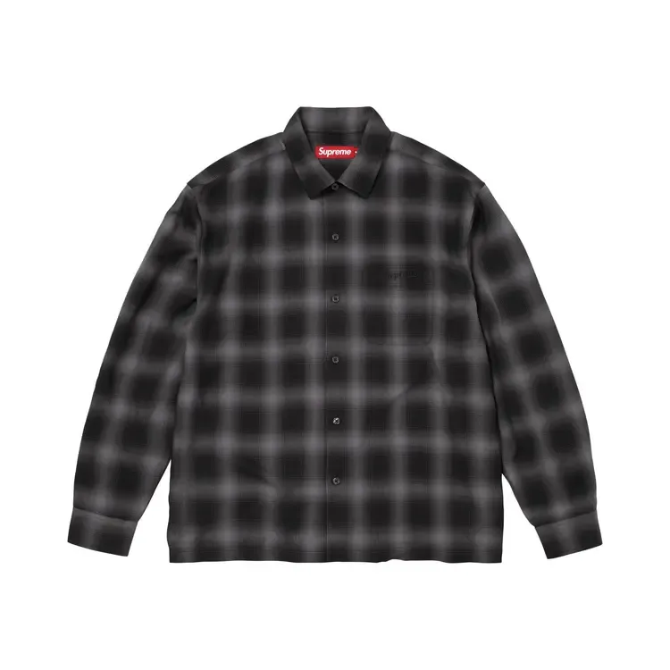 Рубашка Supreme Shadow Plaid Rayon, черная