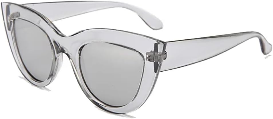 

Ретро-солнцезащитные очки «кошачий глаз» для женщин, защита от УФ-излучения UV400, металлическая петля, модные линзы с градиентным зеркальным покрытием UUPTTPL, Grey Silver