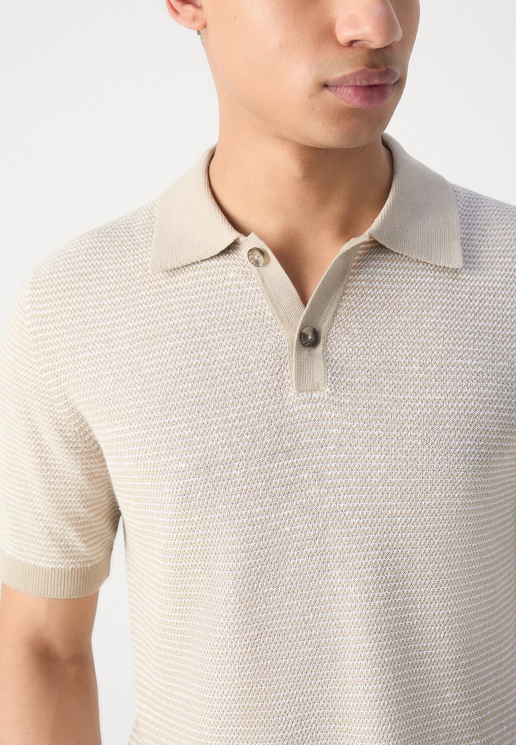 

Рубашка-поло Structured Stripe Marc O'Polo, белая