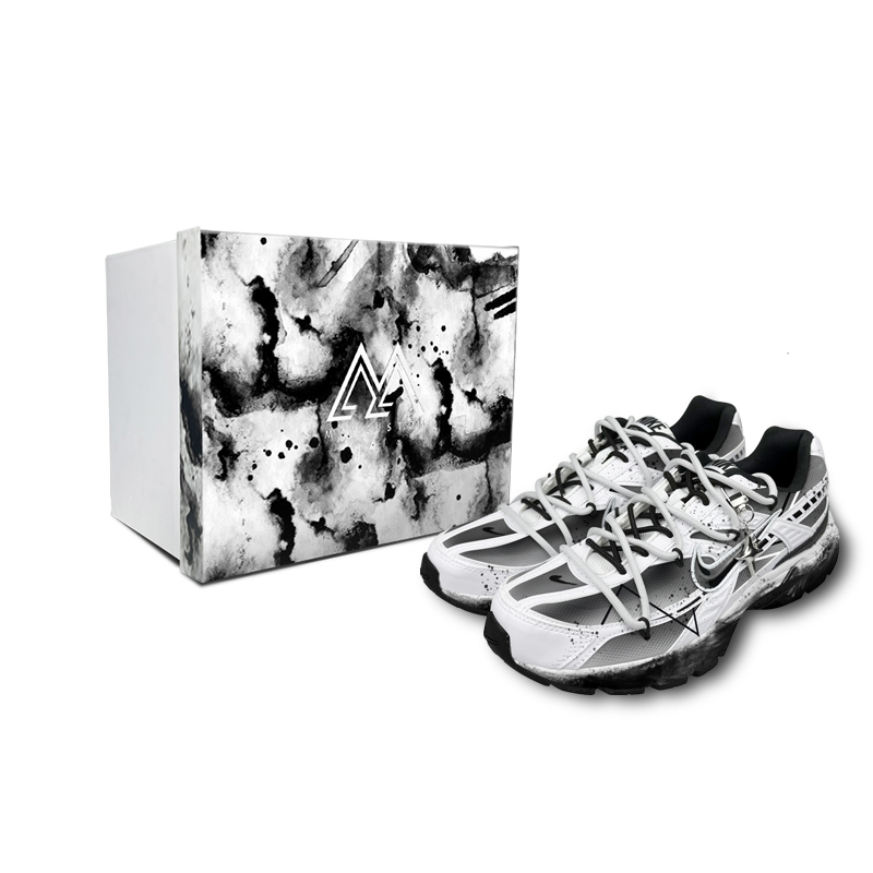 

Nike Кроссовки Initiator Low top Casual City Commute Running Shoes Men's Black White Gray