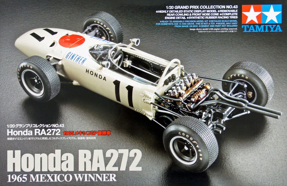 

Tamiya 20043 1:20 Honda Ra272 Победитель Мексики 1965 года