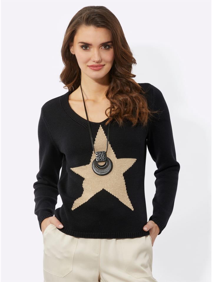 

Свитер с длинными рукавами в черном и бежевом цветах WITT WEIDEN