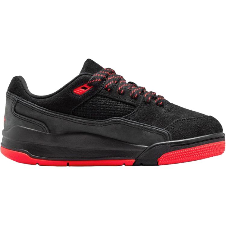 Jordan Детские баскетбольные кроссовки Flight Low top, черные с красными вставками, унисекс — фото 3
