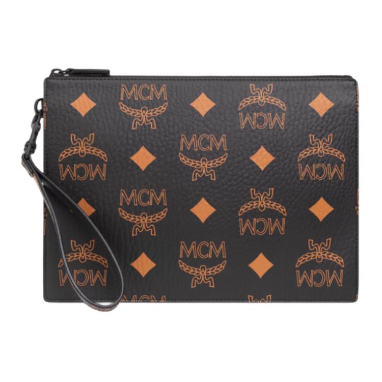 

MCM Сумка-клатч Visetos Zippers, среднего размера, унисекс, черного цвета