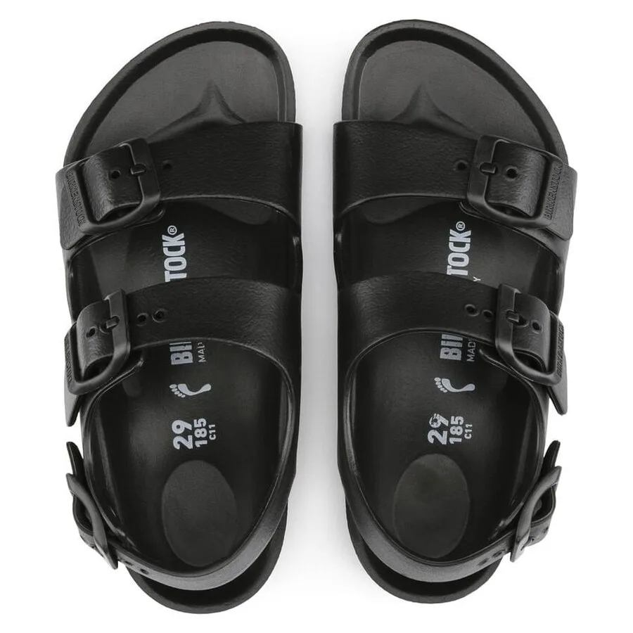 Детские сандалии Birkenstock Milano Eva с ремешком, черный — фото 3