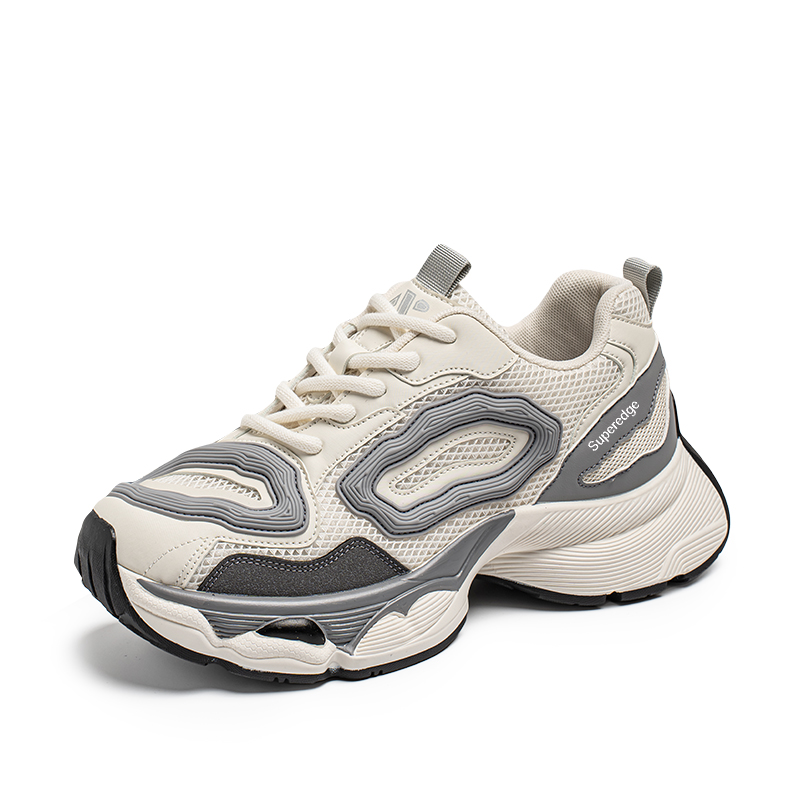 

SUPEREDGE Скользоустойчивые и износостойкие массивные низкие кроссовки мужские бежево-серые, цвет Beige Gray