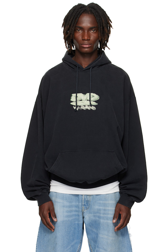 

Оверсайз худи DVD Vetements, черный