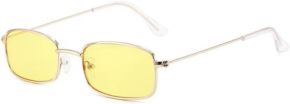 

Женские солнцезащитные очки в тонкой прямоугольной оправе, модные металлические солнцезащитные очки для мужчин, классические винтажные очки с защитой от УФ-излучения UV400 LOVQZAOF, A5