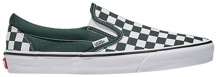 

Кроссовки Vans Classic Slip-On 'Checkerboard - Scarab Green', зеленый