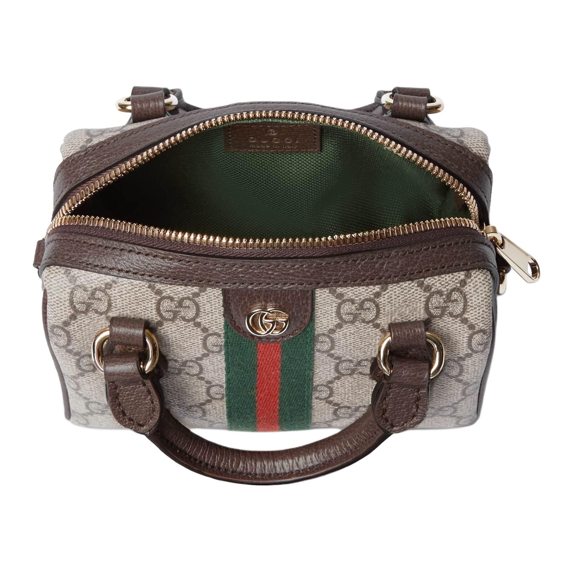 Мини-сумка Gucci Ophidia из канвы с принтом GG — фото 4