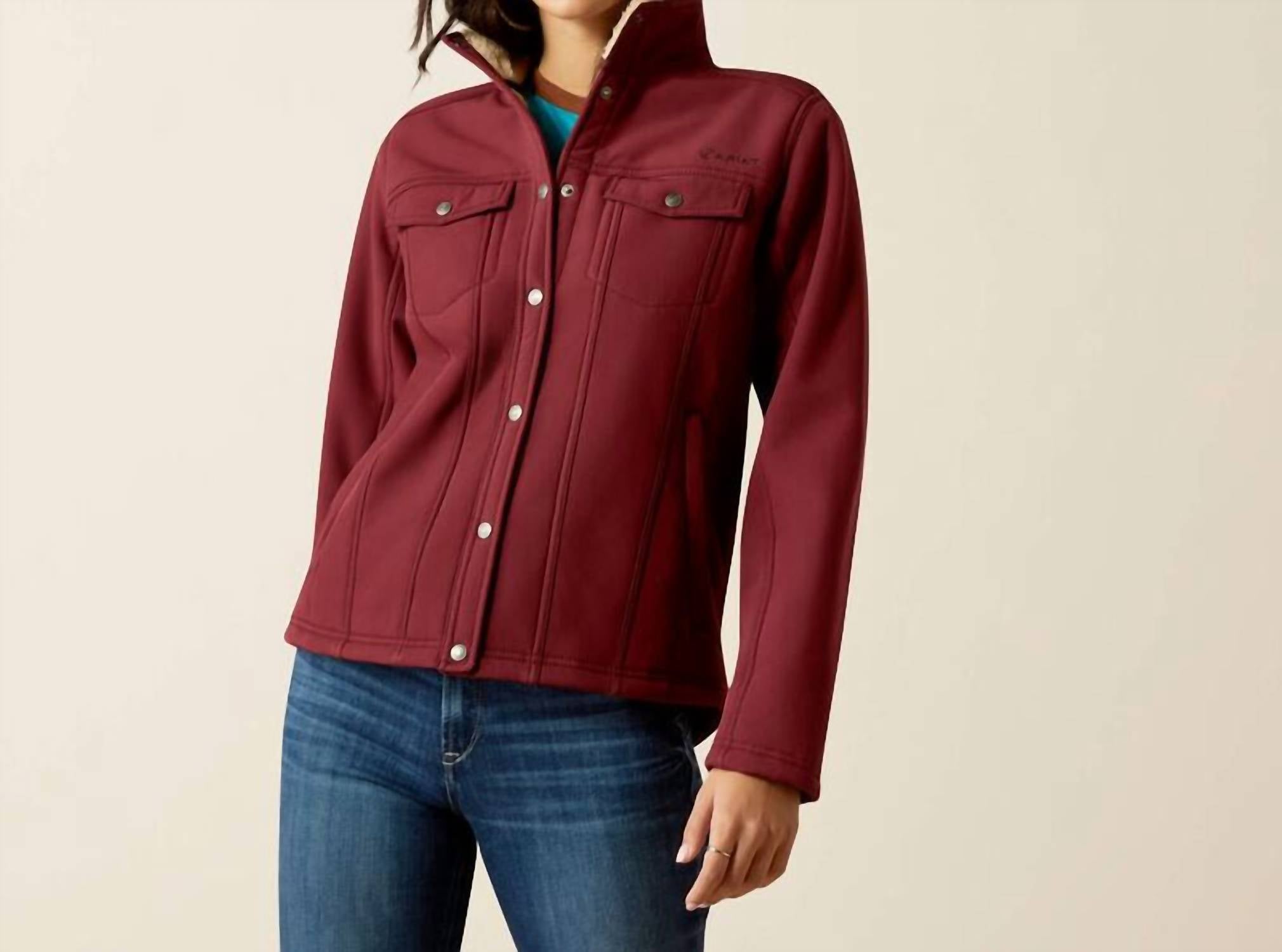 

Куртка Softshell Tawny Port Berber Back цвета Wine ARIAT