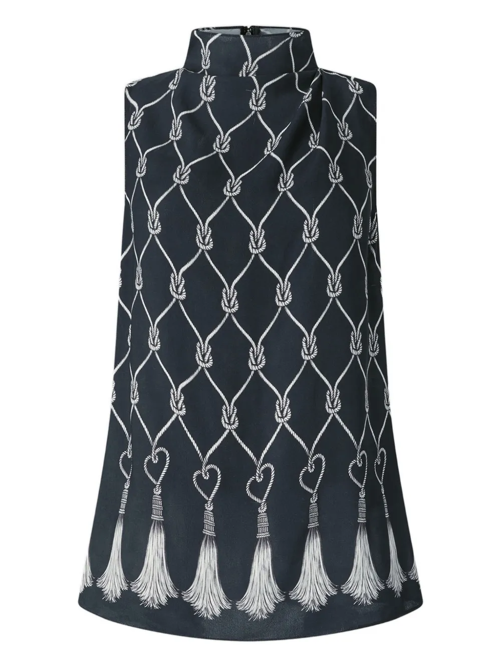 

Топ с высоким воротником Genny, синий