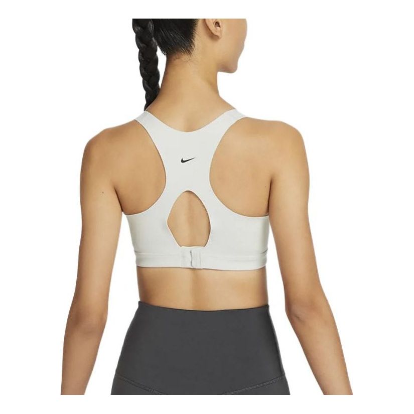 Бюстгальтер (WMNS) Nike Alpha High Support Padded Zip-Front Sports Bra 'White' — фото 2