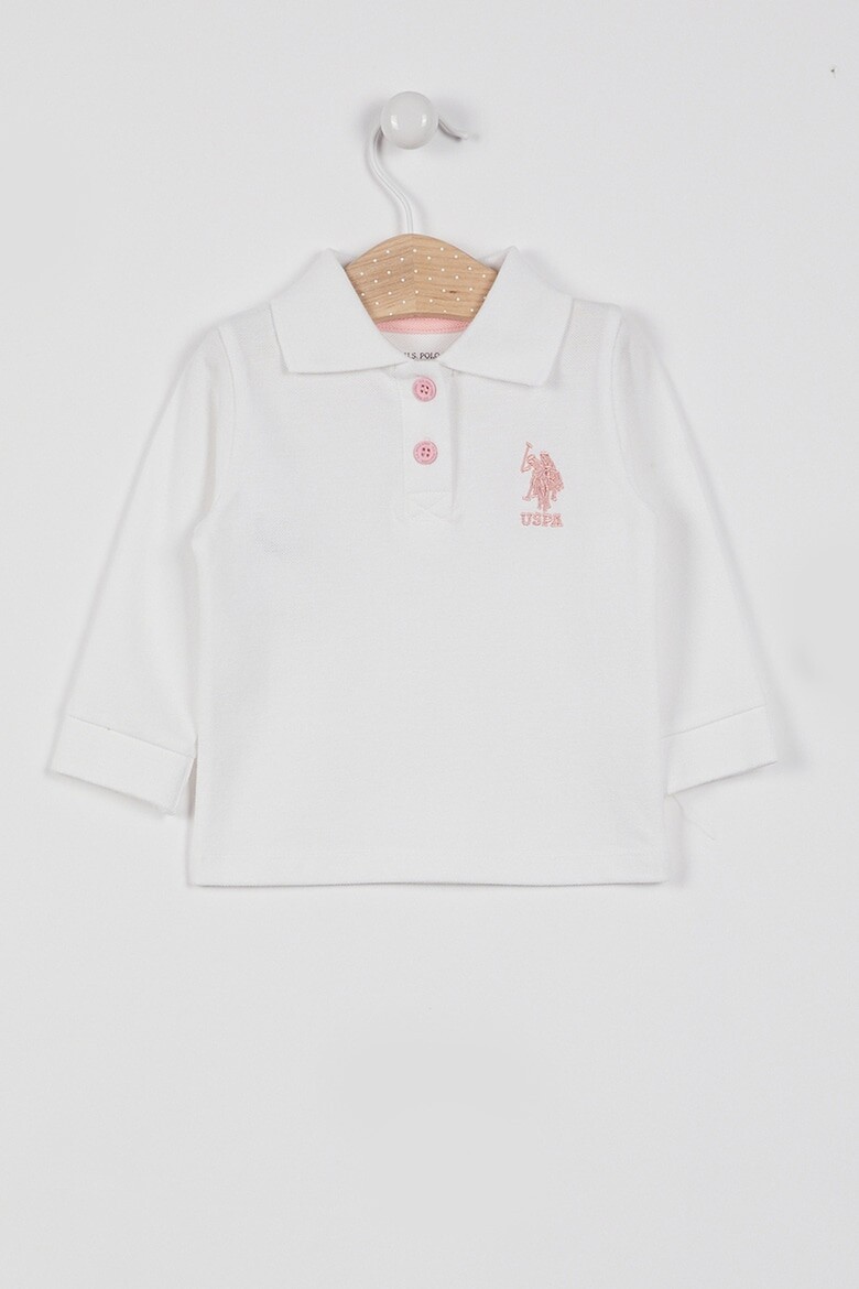 

Блузка с воротником и логотипом U S Polo Assn , белый