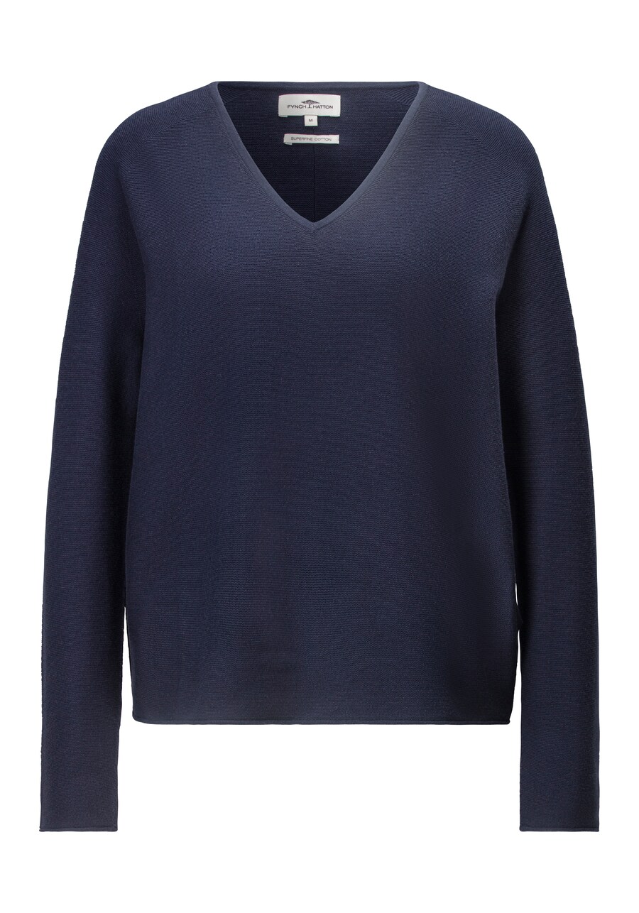 

Базовый свитер FYNCH-HATTON Sweater, темно-синий