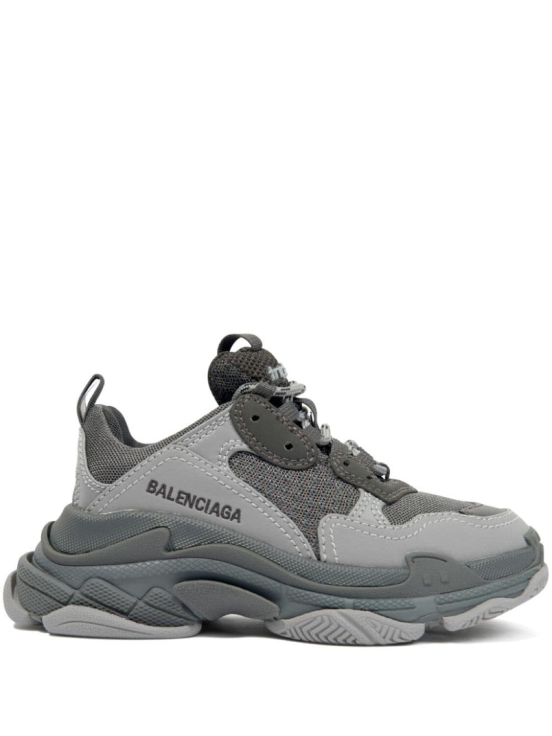 

Кроссовки Balenciaga Kids Triple S со вставками, серый