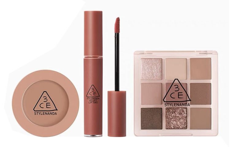 

Премиальный мягкий и полупрозрачный набор макияжа против старения Velour Matte Metallic из трех предметов 3CE