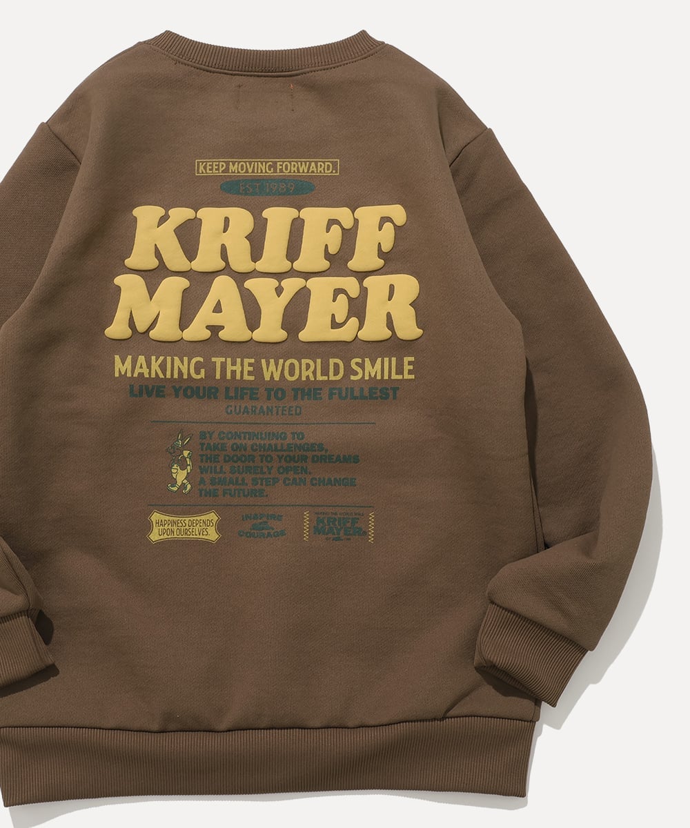 Свитшот Круглый вырез горловины на флисовой подкладке (Cliff Rabbit) Kriff Mayer, Brown