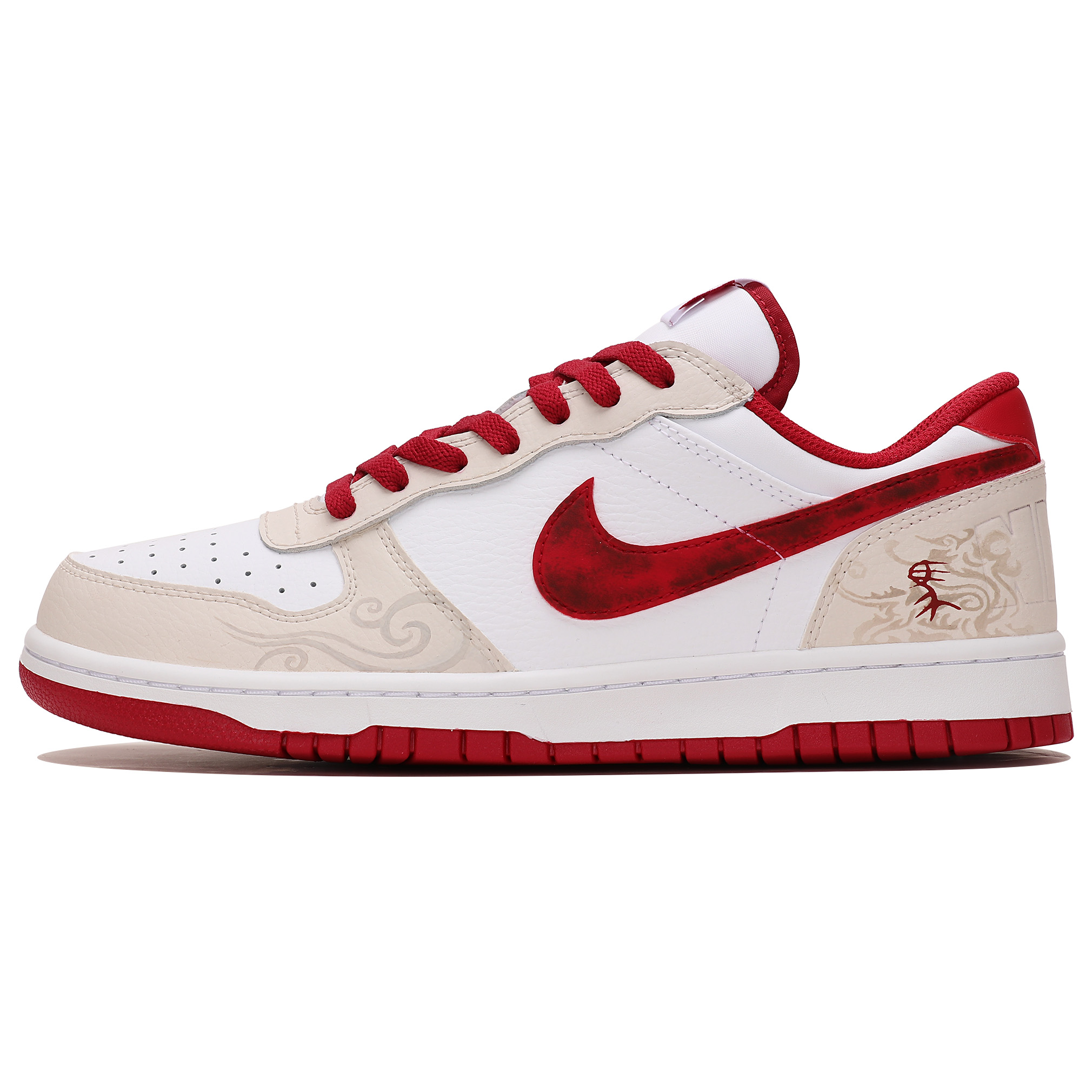 

Nike Кроссовки для скейтбординга мужские Big Abrasion Resistant Breathable Low top beige red