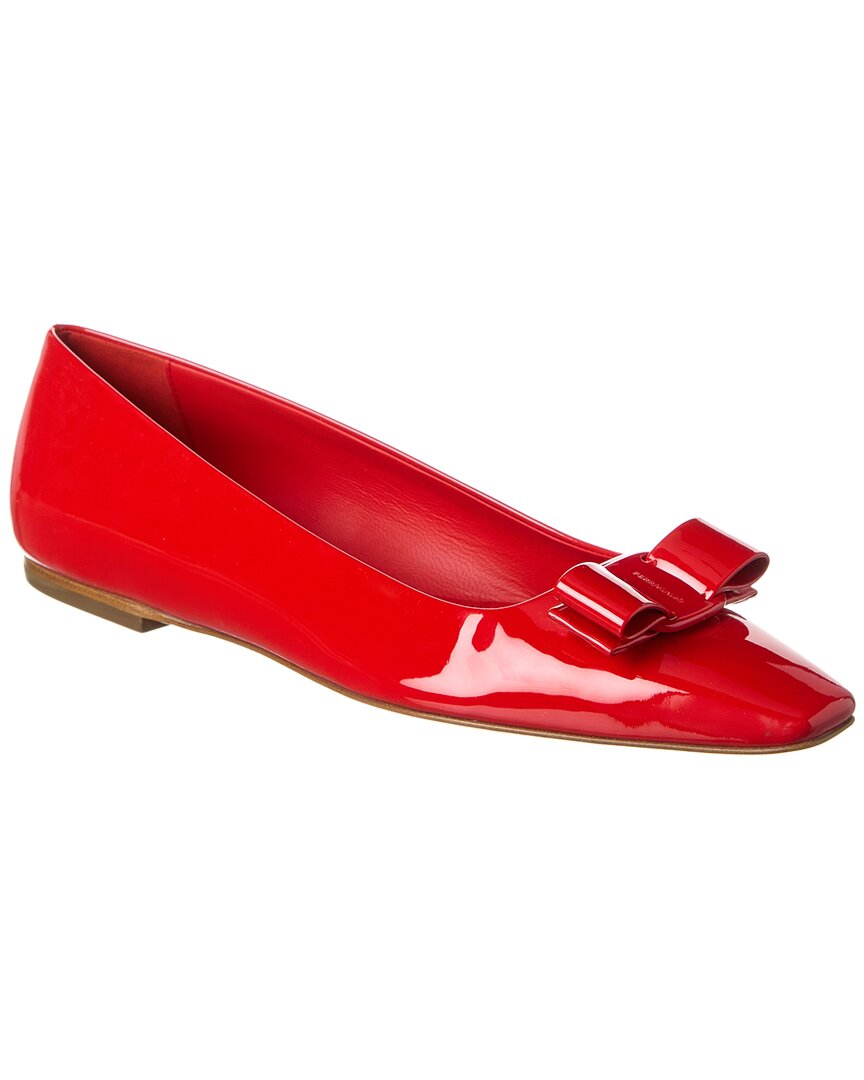 Ferragamo Anz 1 лаковые балетки Salvatore Ferragamo, красный