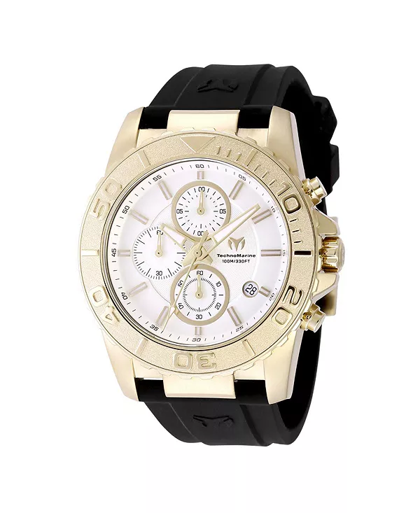 

Мужские часы tm-725010 с серебристым циферблатом и кварцевым механизмом Technomarine, black