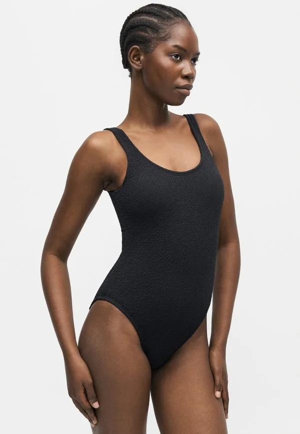 Слитный купальник shoreline с вырезом-лодочкой Nike Swim, Black — фото 4