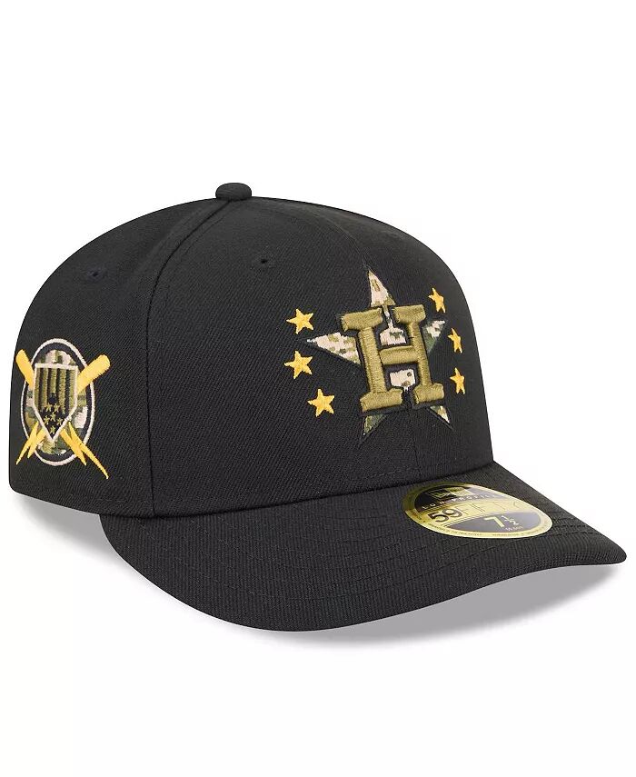 

Мужская черная шляпа Houston Astros 2024 Armed Forces Day Low Profile 59FIFTY Fitted Hat New Era