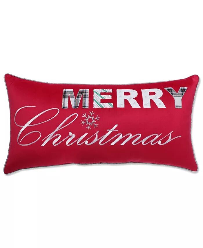 

Декоративная подушка «С Рождеством», 13 x 25 дюймов Pillow Perfect, красный