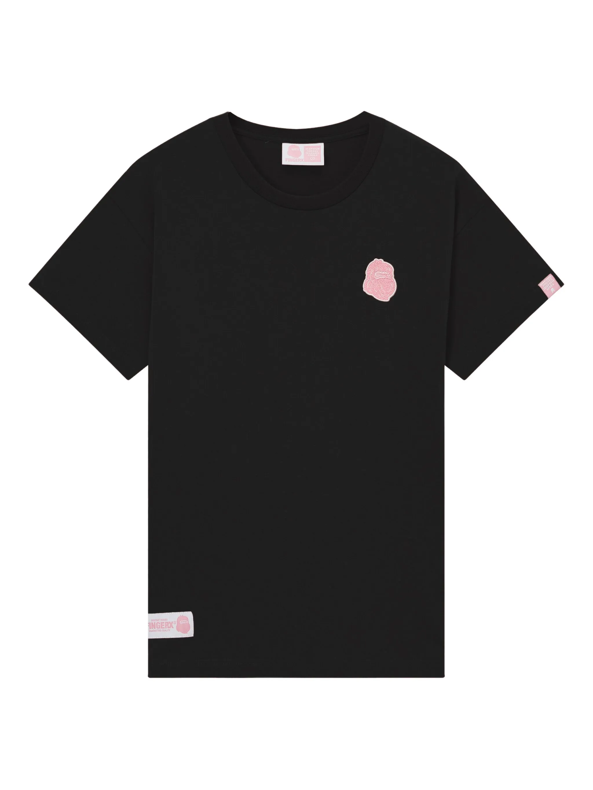

Футболка с вышитым логотипом Fingercroxx, черный